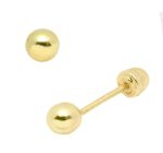 Broqueles B1 Dormilona 2.5 Mm Oro De 10k