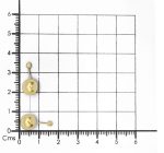 Broquel B8 Dormilona Bolita 9mm Oro 10k