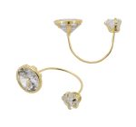 Broqueles C34L Curvo Red Bisel 6mm Oro De 10k