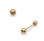 Broqueles B1001 Dormilona 2mm Oro 14k
