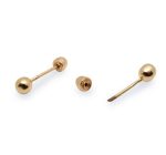 Broqueles B1001 Dormilona 2mm Oro 14k