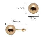 Broqueles B1007 Dormilona Oro 14k