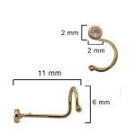 Piercing C121 Para Nariz Oro De 10k