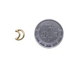 Broqueles C1311 Luna Resacada De Oro 14k