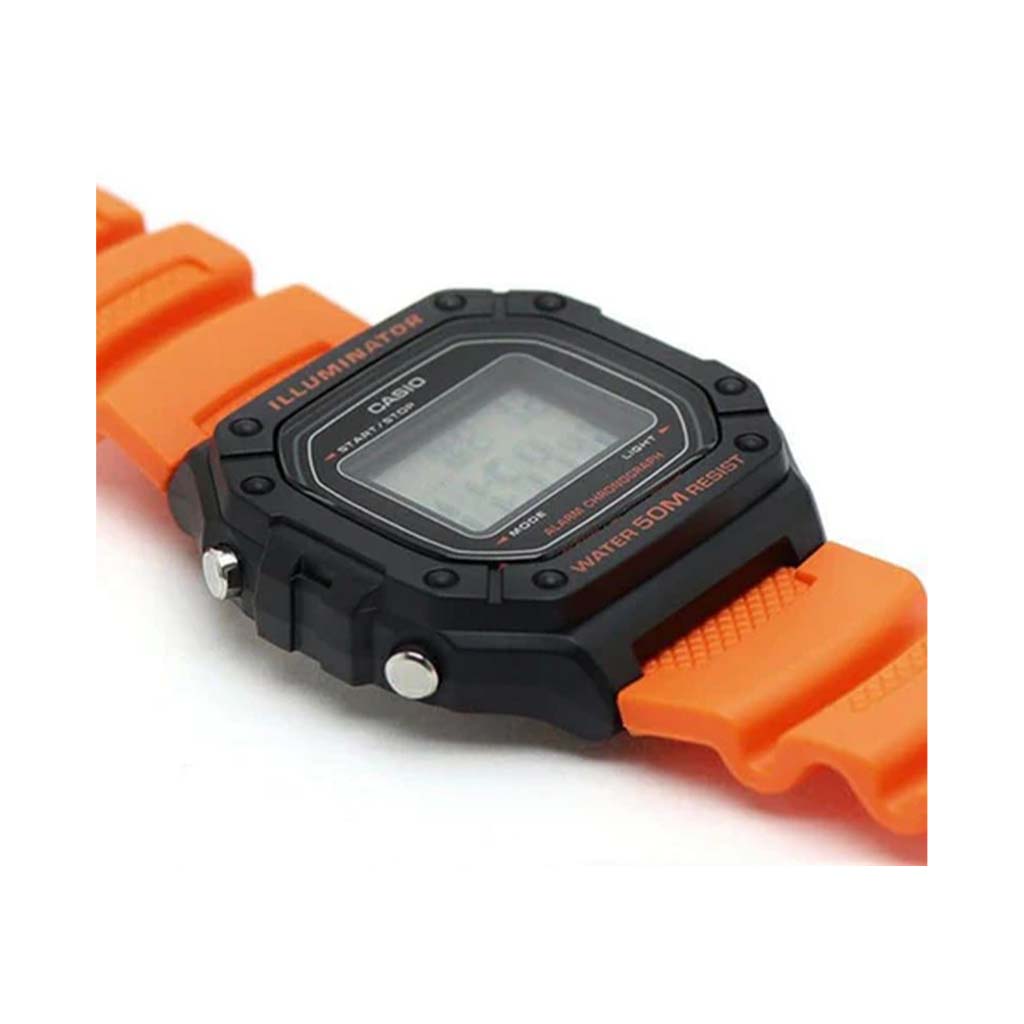 Mesa de trabajo 4 Reloj Casio Classic W-218H-4B2VCF - Digital, Naranja - Image 4