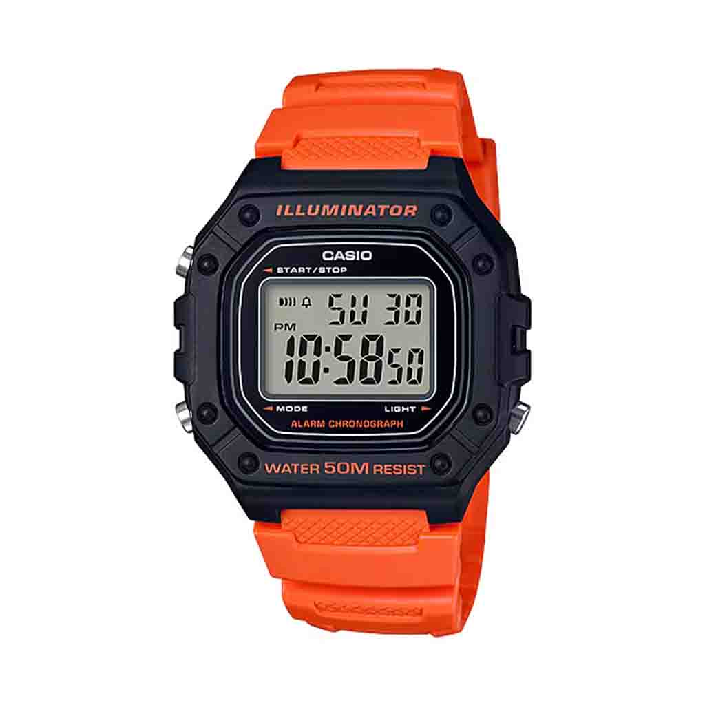 W-218h-4b2vcf Reloj Casio Classic W-218H-4B2VCF - Digital, Naranja - Image 1