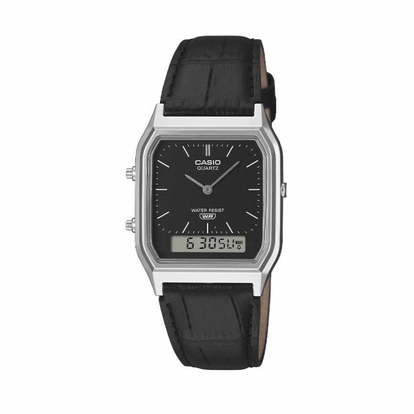 Reloj Casio Vintage AQ-230EL-1ACF Ana-Digi Plata/Negro