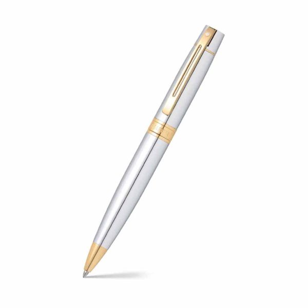 Bolígrafo Sheaffer E2934251 Cromo con Detalles Dorados