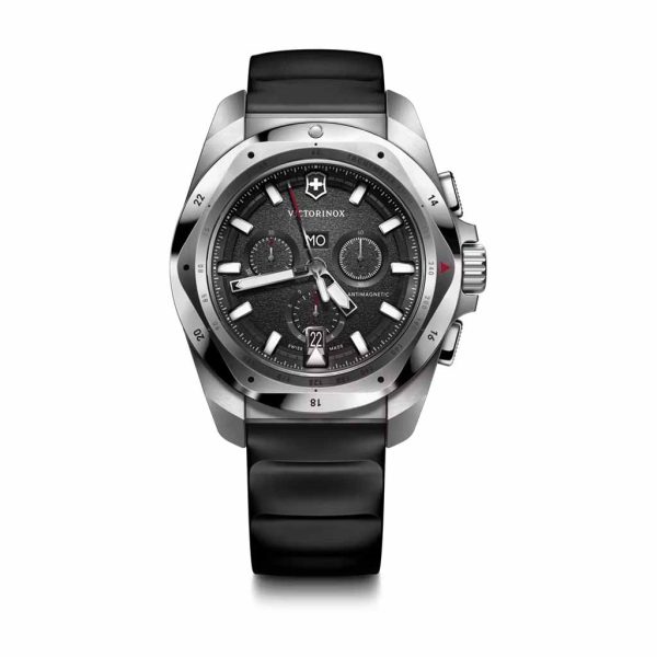 Reloj Victorinox I.N.O.X. Chrono Negro con Correa de Caucho