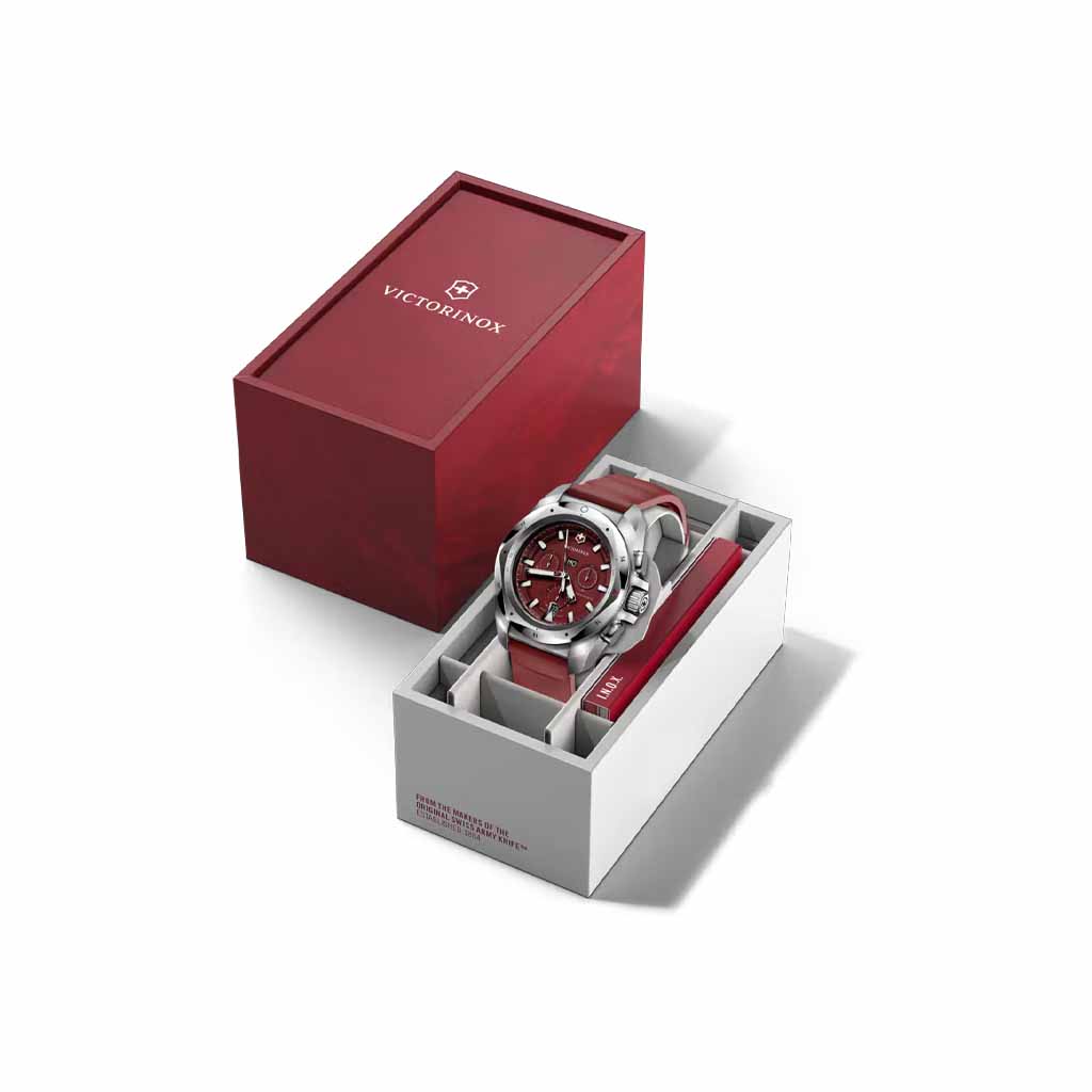 241986-6 Reloj Victorinox I.N.O.X. Chrono Rojo Correa de Caucho - Image 6