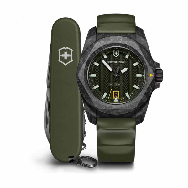 Set Reloj Victorinox I.N.O.X. Automatic Verde y Navaja de Bolsillo