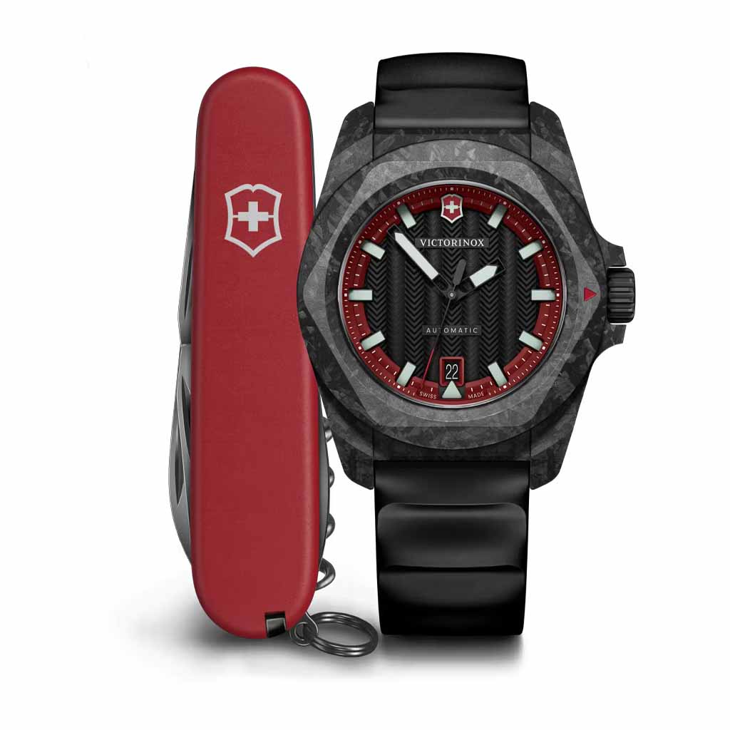 242024.1 Set Reloj Victorinox I.N.O.X. Automatic Rojo y Navaja de Bolsillo - Image 1