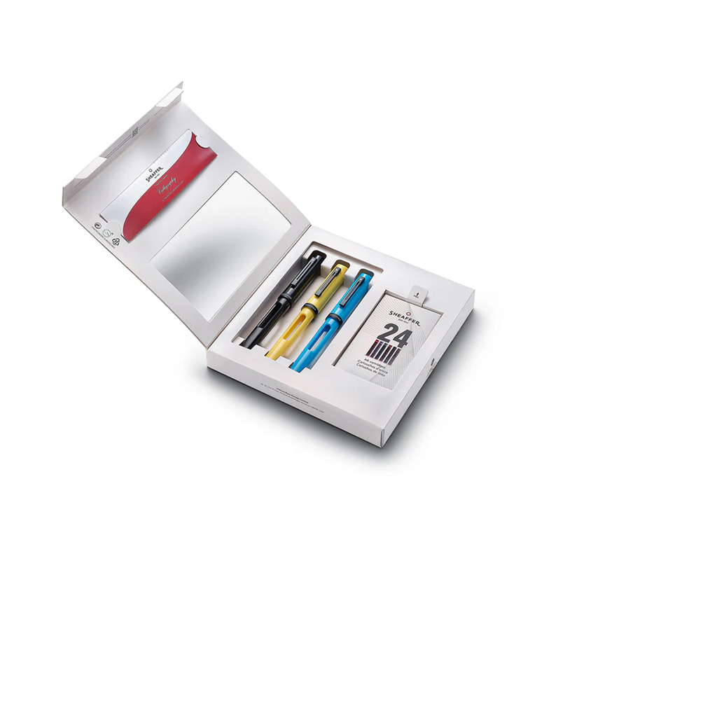 93404-8 Mini Kit Sheaffer 93404 con 3 Plumas (Negro, Amarillo, Azul) - Image 7
