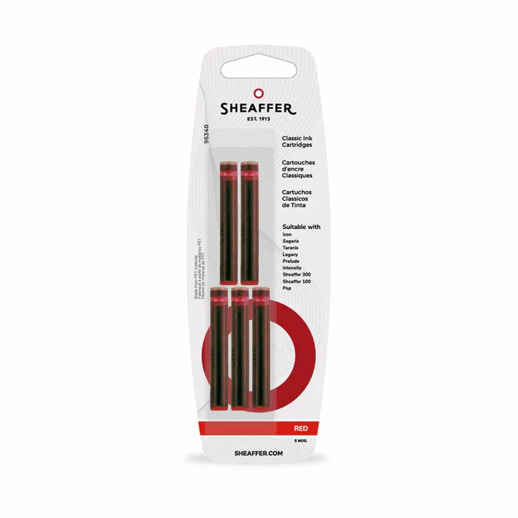 96340 Cartuchos Tinta Clásica Sheaffer Color Rojo 96340 - Image 1