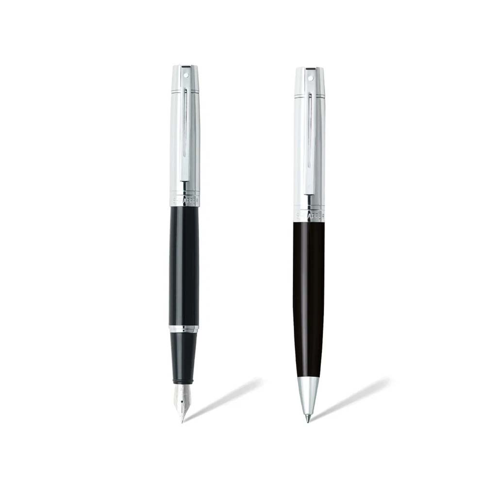 E5931453-2 Set Sheaffer Pluma Fuente y Bolígrafo Negro Brillante E5931453 - Image 2
