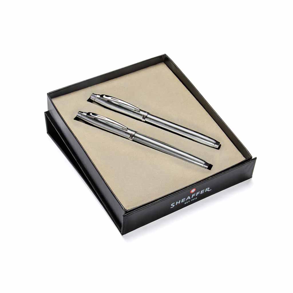 E6930651-3 Set Sheaffer Pluma Fuente y Bolígrafo Cromo Pulido E6930651 - Image 1