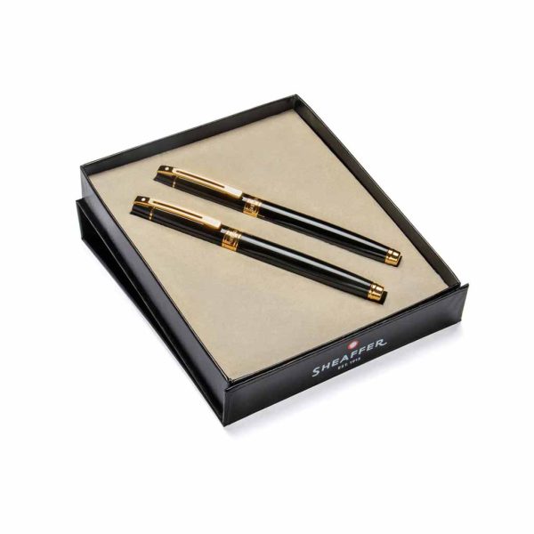 Set Sheaffer Pluma Fuente y Rollerball Negro/dorado E6932551