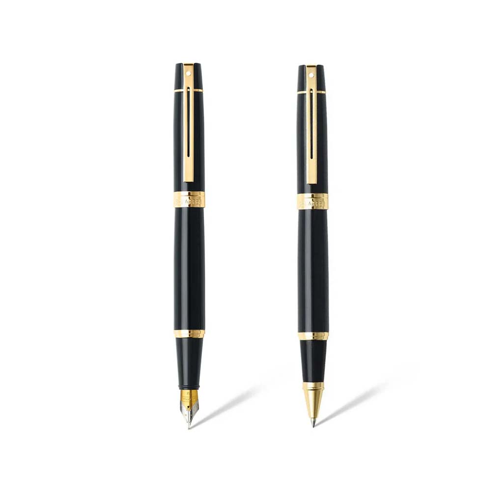 E6932551 Set Sheaffer Pluma Fuente y Rollerball Negro/dorado E6932551 - Image 2