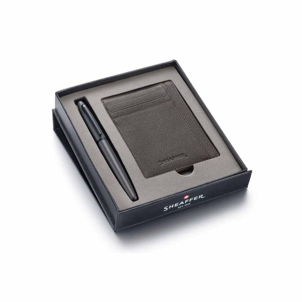 Set Sheaffer Rollerball Gris Mate y Tarjetero G1942451-2 GRY