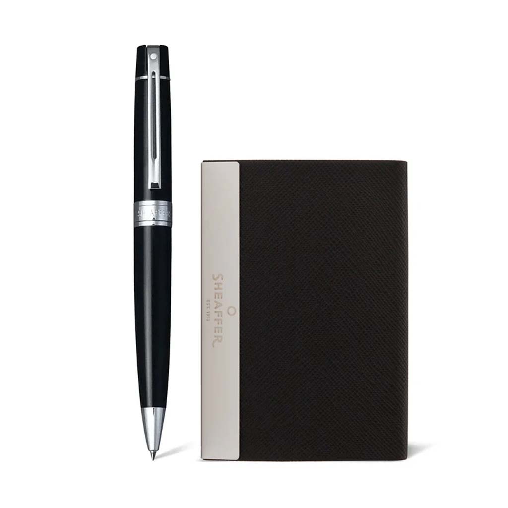 G2931251-3-2 Set Sheaffer Bolígrafo Negro Brillante y Tarjetero G2931251-3 - Image 2