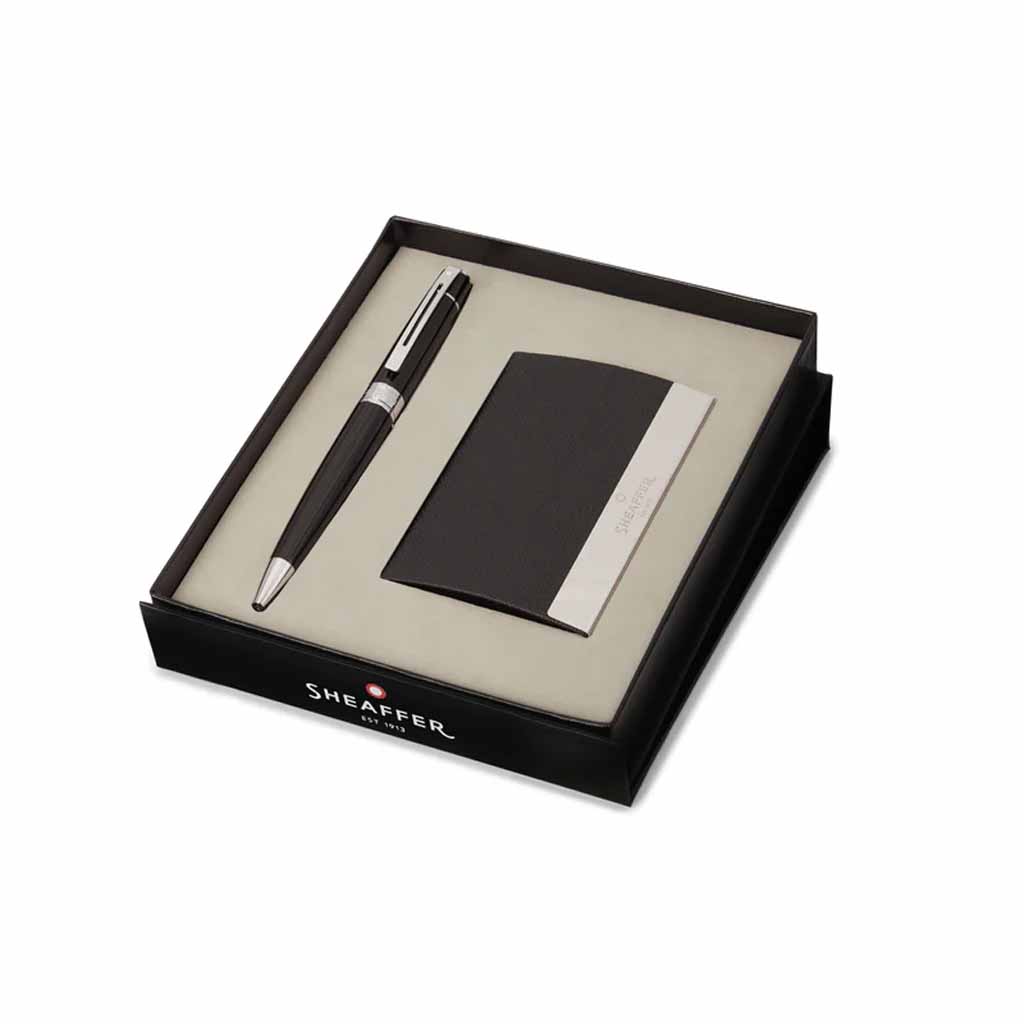 G2931251-3 Set Sheaffer Bolígrafo Negro Brillante y Tarjetero G2931251-3 - Image 1