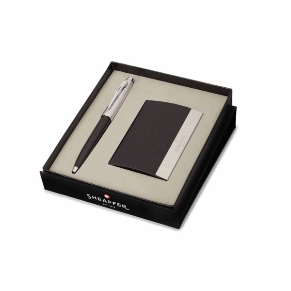 Set Sheaffer Bolígrafo Negra-Cromo y Tarjetero G2931351-3