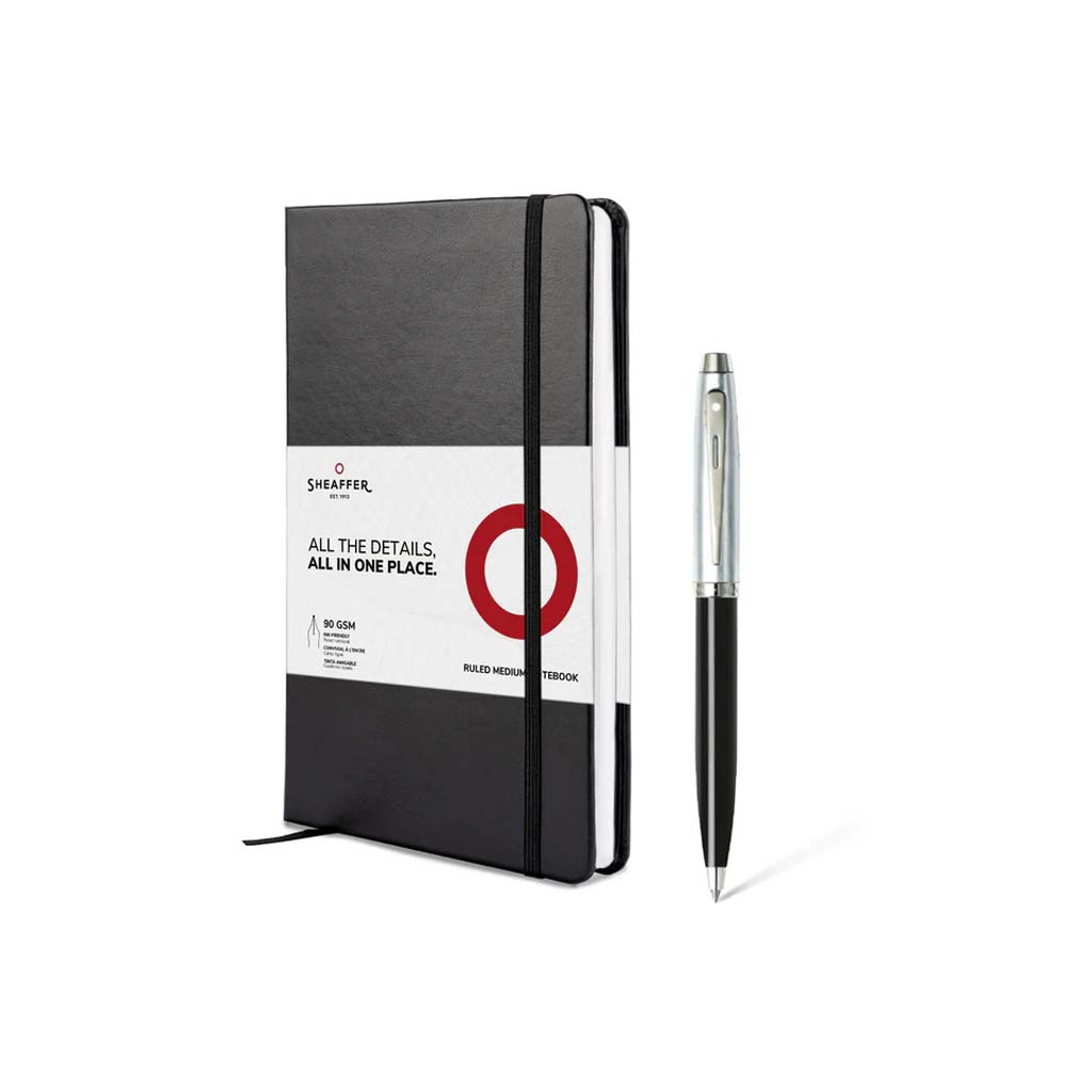 G2931351-5-2 Set Sheaffer Bolígrafo Negro Satinado y Libreta A5 G2931351-5 - Image 2