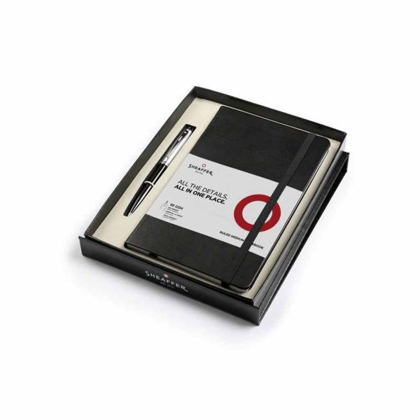 Set Sheaffer Bolígrafo Negro Satinado y Libreta A5 G2931351-5