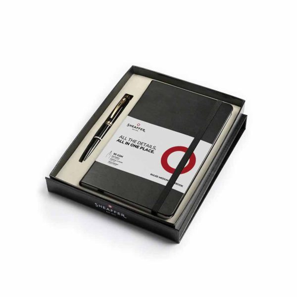 Set Sheaffer Bolígrafo Negro Brillante GT y Libreta A5 G2932251-5