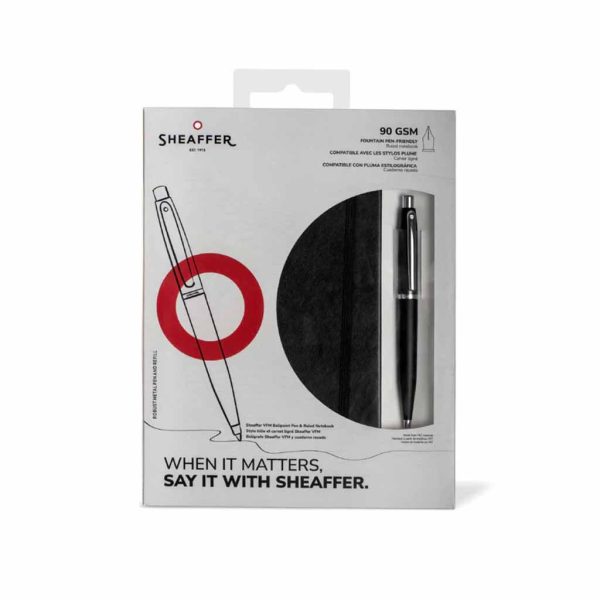 Set Sheaffer Bolígrafo G2940551-5 Negro Mate CT y Libreta A5