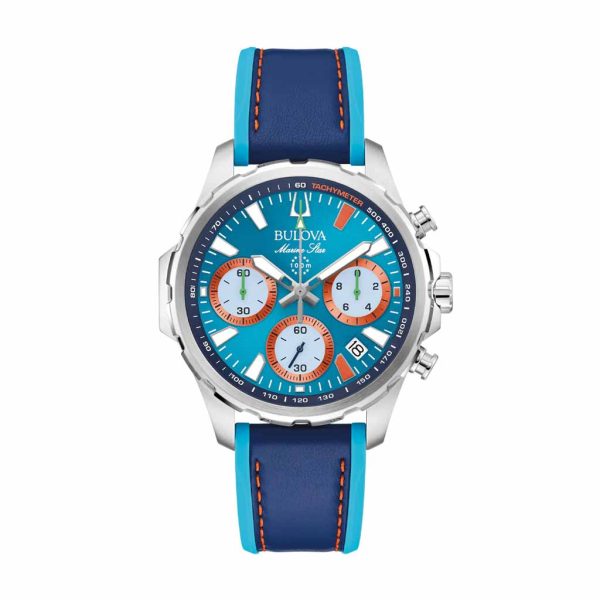 Reloj Bulova Marine Star Acero Correa Azul/Naranja