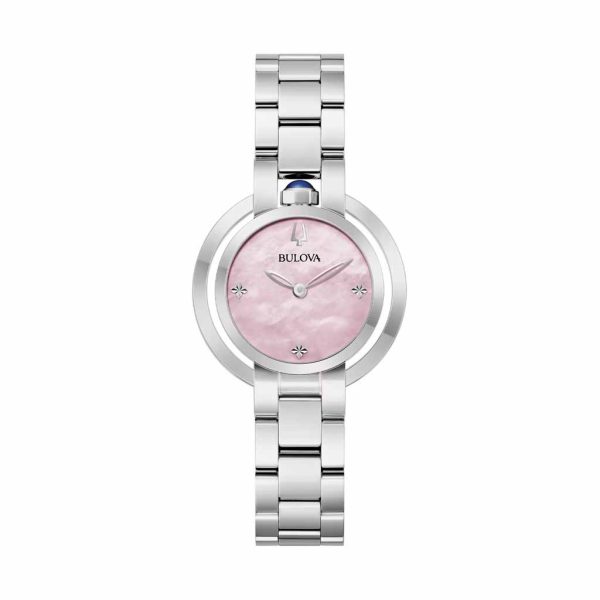 Reloj Bulova Dama Rubaiyat Full Steel Esfera Madreperla Rosa