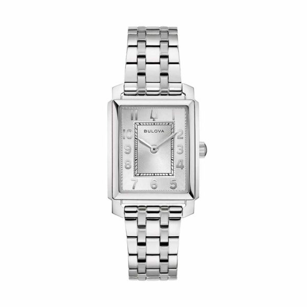 Reloj Bulova Dama Classic Tank Full Steel & Esfera Plateada