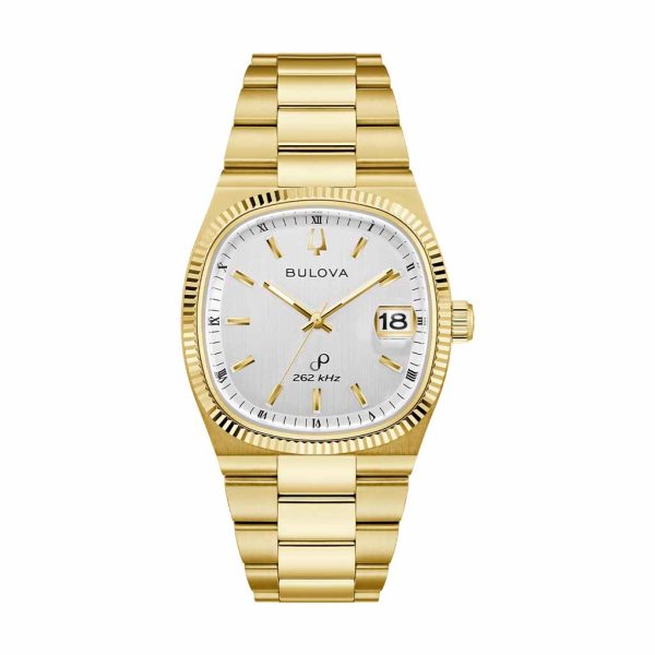 Reloj Bulova Super Seville Hombre Dorado con Carátula Plateada