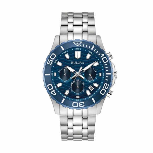 Reloj Bulova Marine Star Cronógrafo Acero & Azul Oceánico