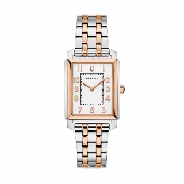 Reloj Bulova Dama Classic Tank Bicolor Plata & Oro Rosa