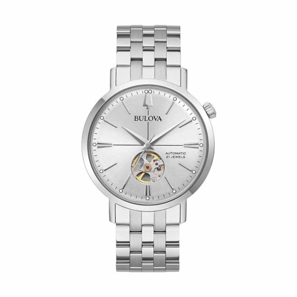 Reloj Bulova Hombre Aerojet Automático Plateado