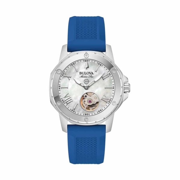 Reloj Bulova Mujer Marine Silicona Azul