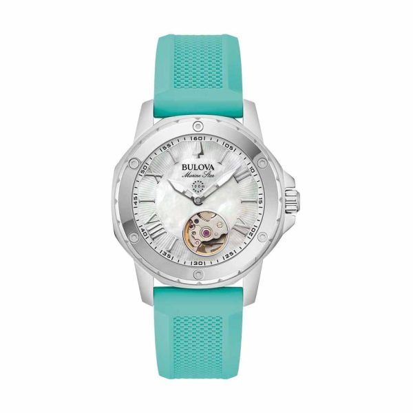 Reloj Bulova Mujer Marine Silicona Turquesa