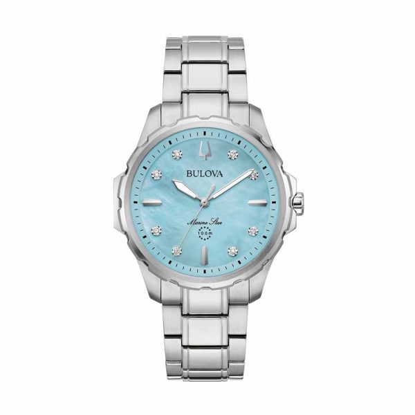 Reloj Bulova Mujer Marine Star con Diamantes Azul Acero