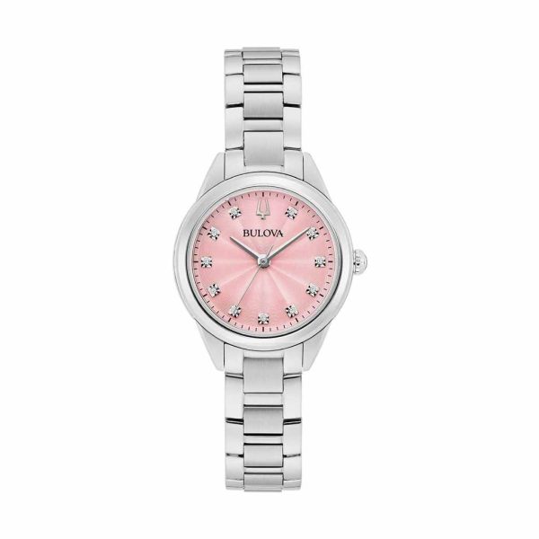 Reloj Bulova Mujer Sutton Carátula Rosa con Diamantes