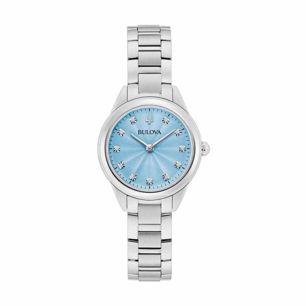 Reloj Bulova Mujer Sutton Carátula Azul con Diamantes