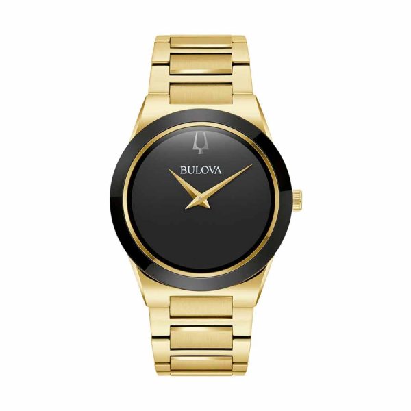 Reloj Bulova Hombre Modern Milenia Dorado Carátula Negra