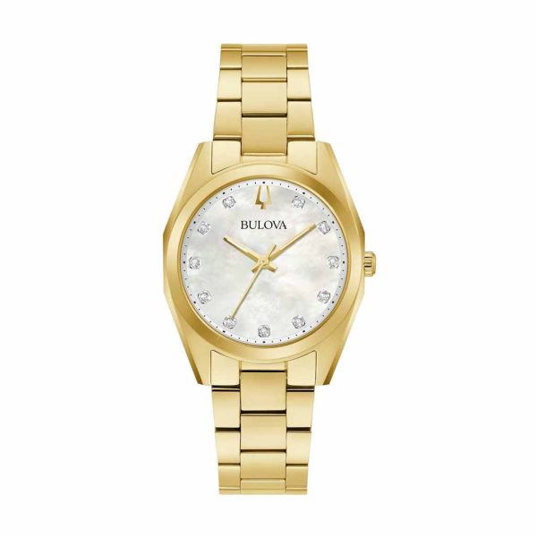 Reloj Bulova Mujer Surveyor Dorado con Diamantes
