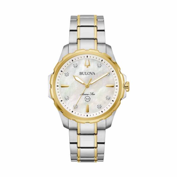 Reloj Bulova Mujer Marine Star Bicolor con Diamantes